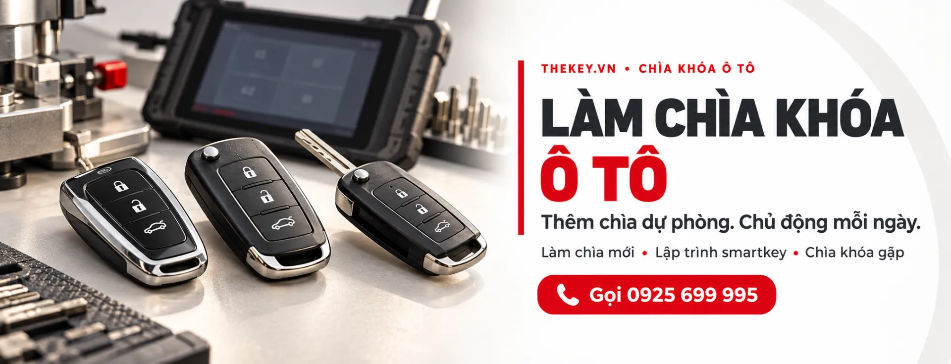 Làm chìa khóa ô tô: làm chìa mới, lập trình smartkey, chìa khóa gập